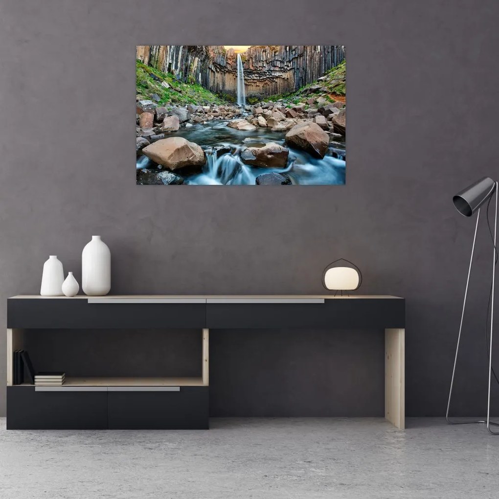 Tablou - Cascada Svartifoss, Islanda (90x60 cm)