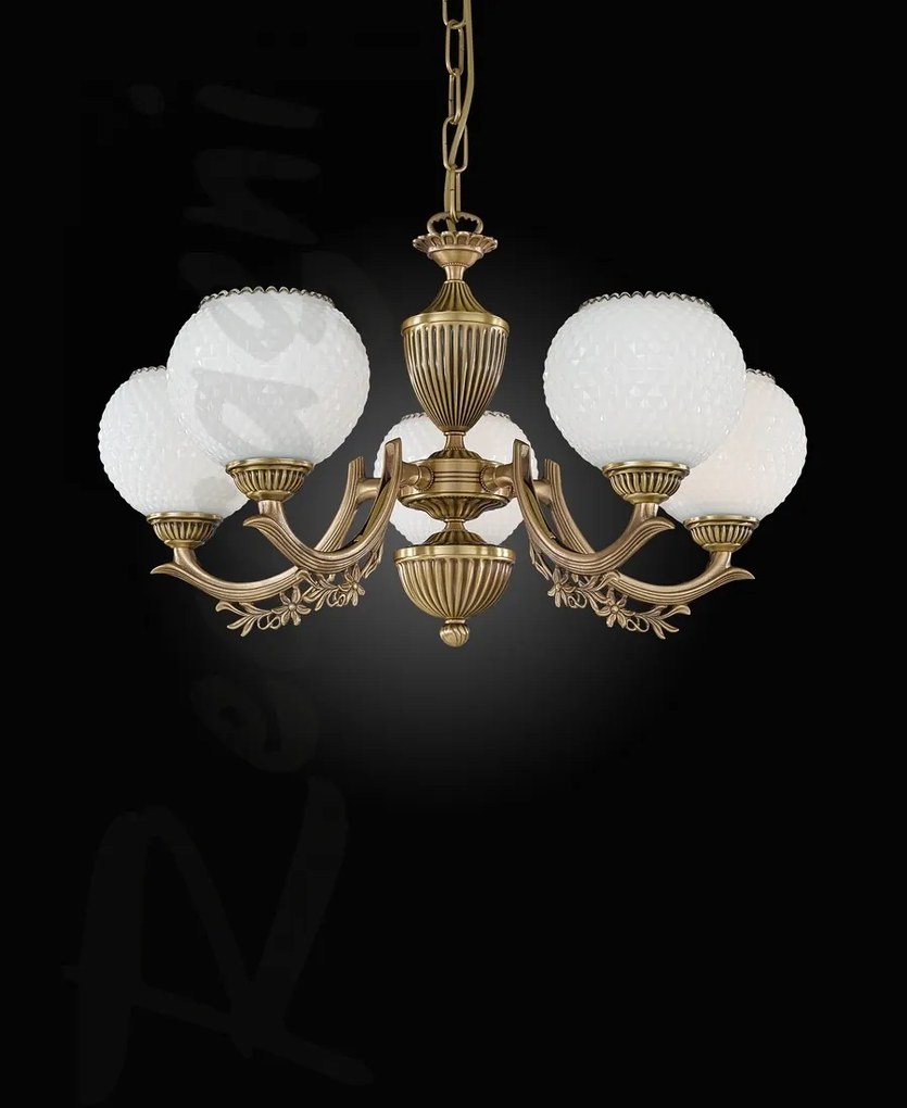 Candelabru din alama cu 5 brate design italian 8650