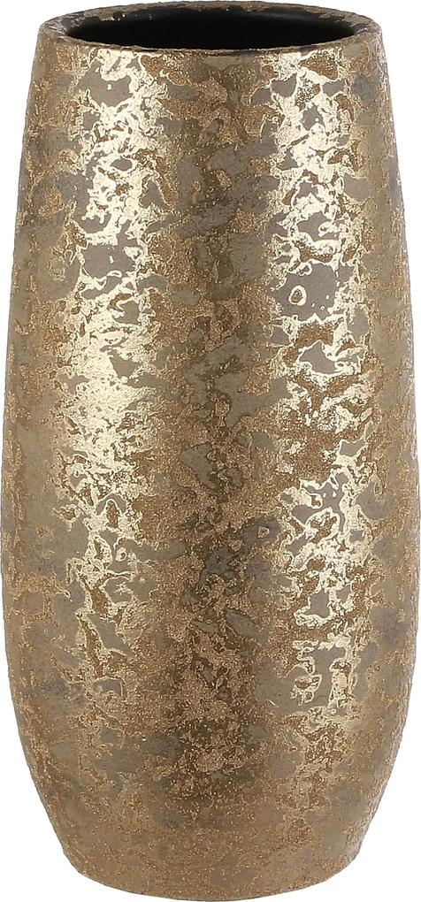 Vaza ceramica Clemente, auriu, 35x17.5 cm