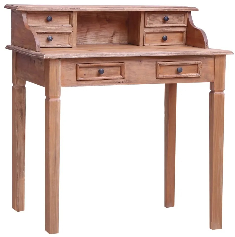 vidaXL Birou de scris cu sertare, 90x50x101 cm, lemn masiv de mahon