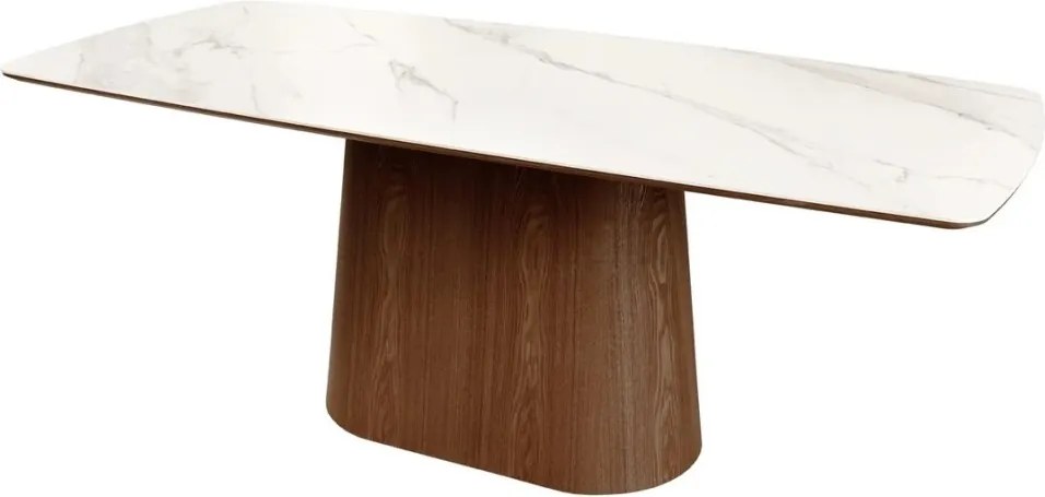 Masa sufragerie, Ceramica Alba, Furnir Nuc, UNIQUE 200cm A-45139 VC