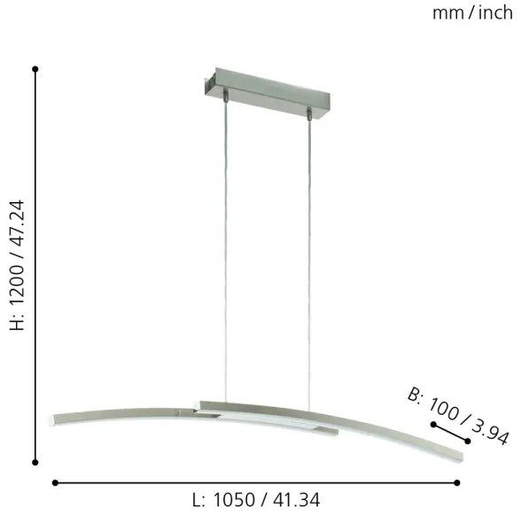 Eglo 97911 - Lustr LED RGB dimabil FRAIOLI-C 2x17W/230V pe cablu