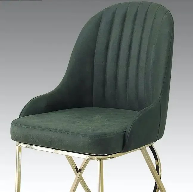 Scaun tapitat  si piciore metal  culoare gold