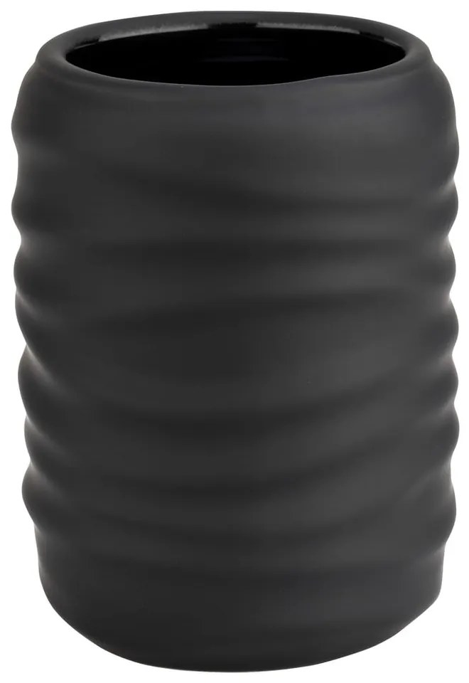 Suport pentru periuța de dinți negru din ceramică Illana – Wenko