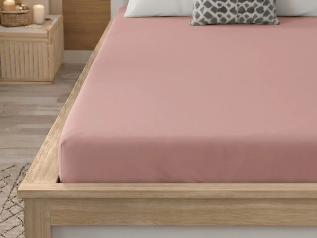 Cearsaf din microfibra MICROVELLE roz deschis 90x200 cm