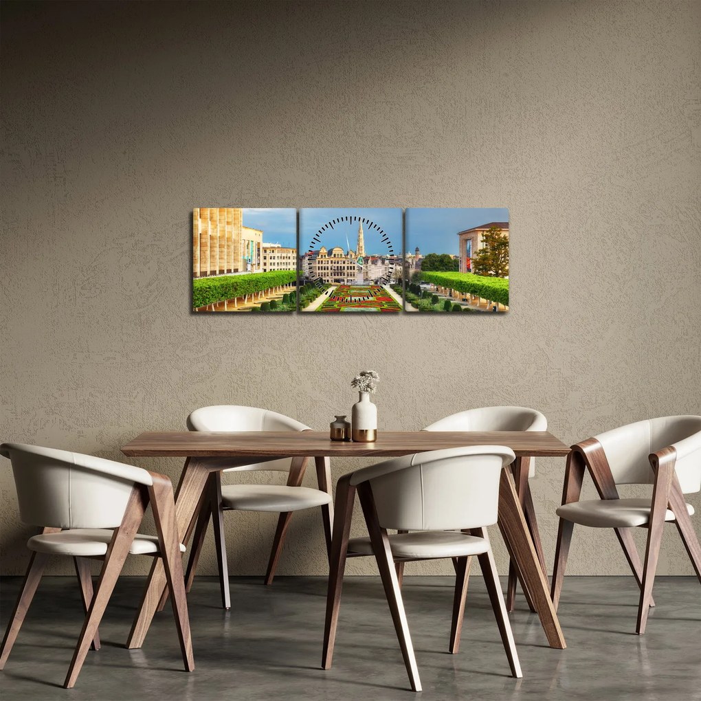 Tablou - Brussels (cu ceas) (90x30 cm)