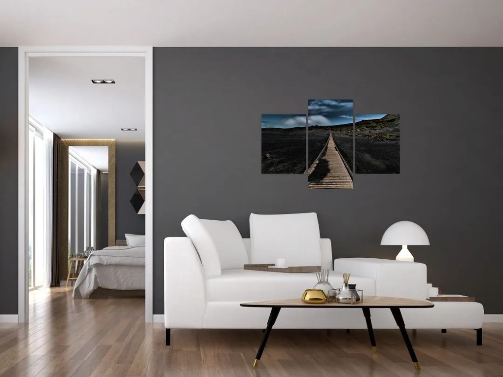 Tablou drumul de lemn în amurg (90x60 cm)