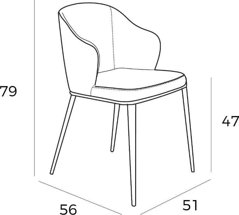 Scaun tapitat design italian Mink AC-F3201