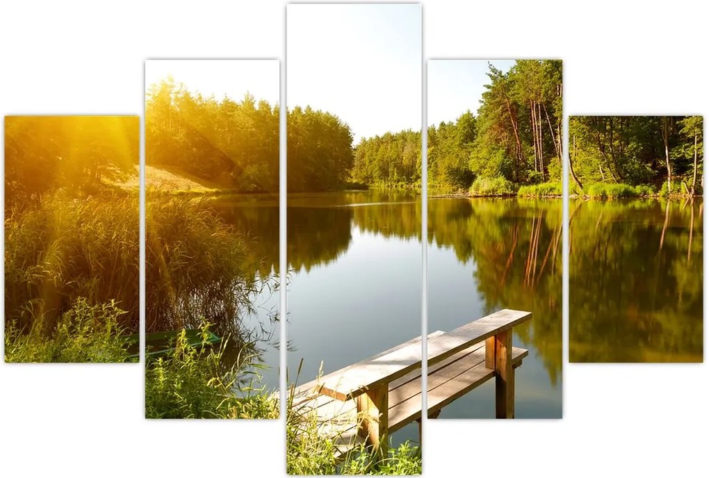 Tablou - Lac la munte (150x105 cm)