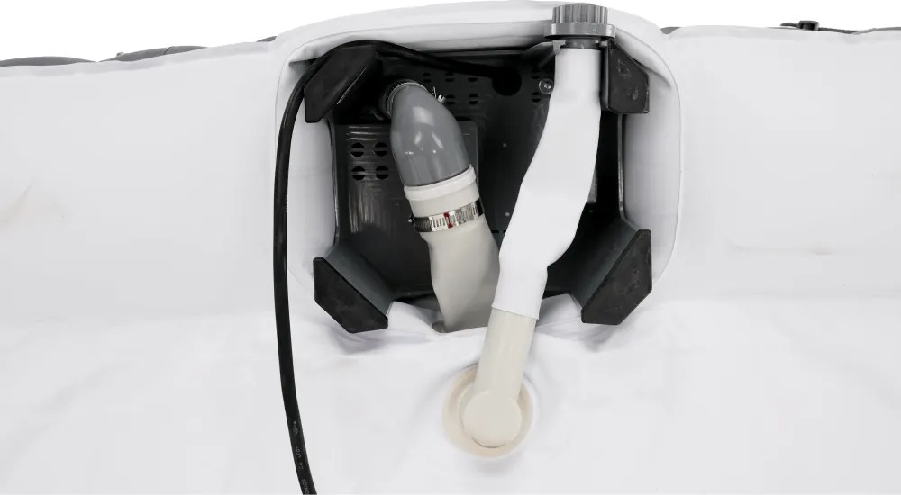 Cada cu hidromasaj gonflabil, gri/alb, 4-6 pers., 1000 l, KAMINO NEW TYP 2