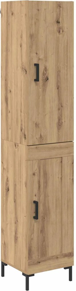 vidaXL Bufet Stejar Artizanal 69,5 x 34 x 180 cm Lemn compozit