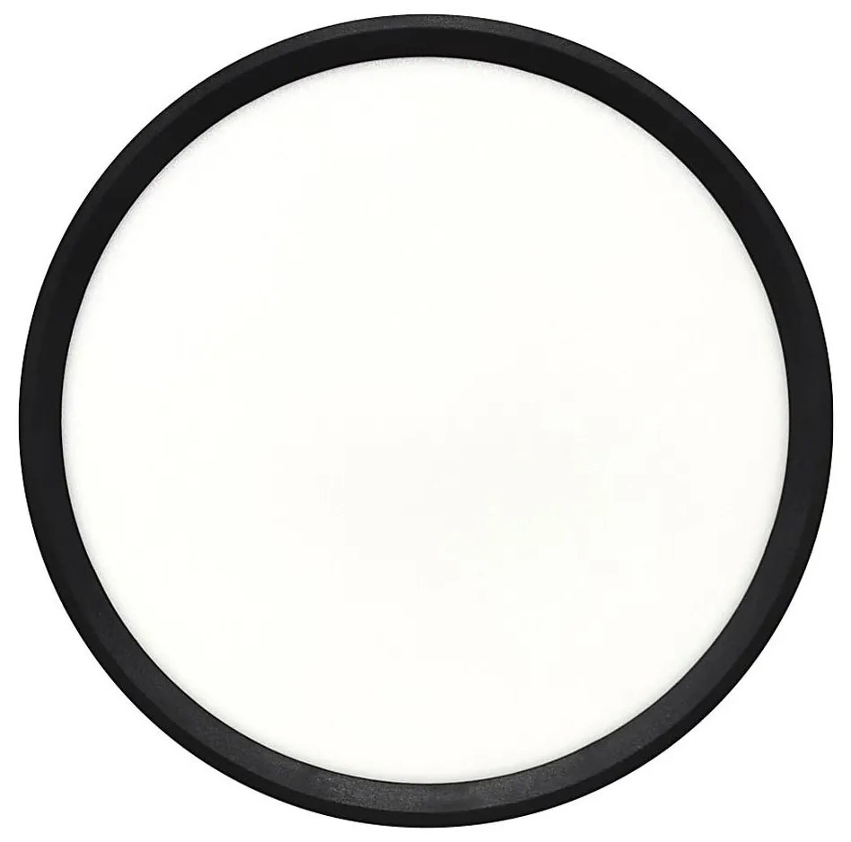 Lampă LED de tavan 24W/230V, 3000/4000/6500K, Ø 30 cm, neagră
