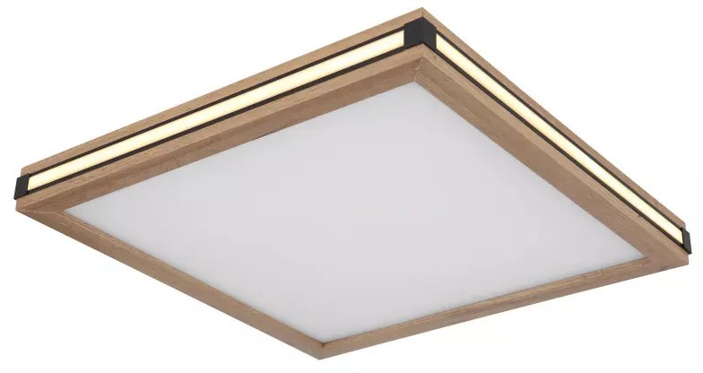 Plafoniera LED Carla 41589D2, 24W, 1340lm, lumina calda, IP20, neagra+maro, Globo Lighting