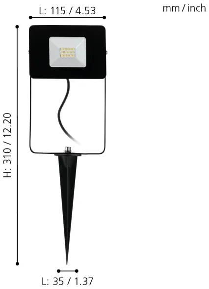 Eglo 97471 - LED Proiector FAEDO 4 LED/10W/230V