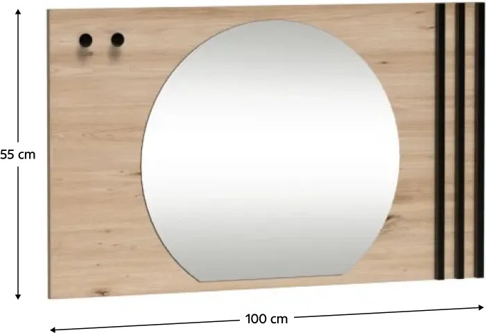 Oglinda KOLI C-21, stejar artisan