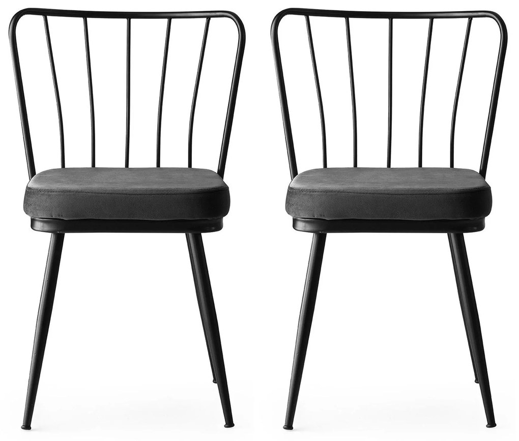 Set 2 scaune Ypsilon (Negru). 1072797