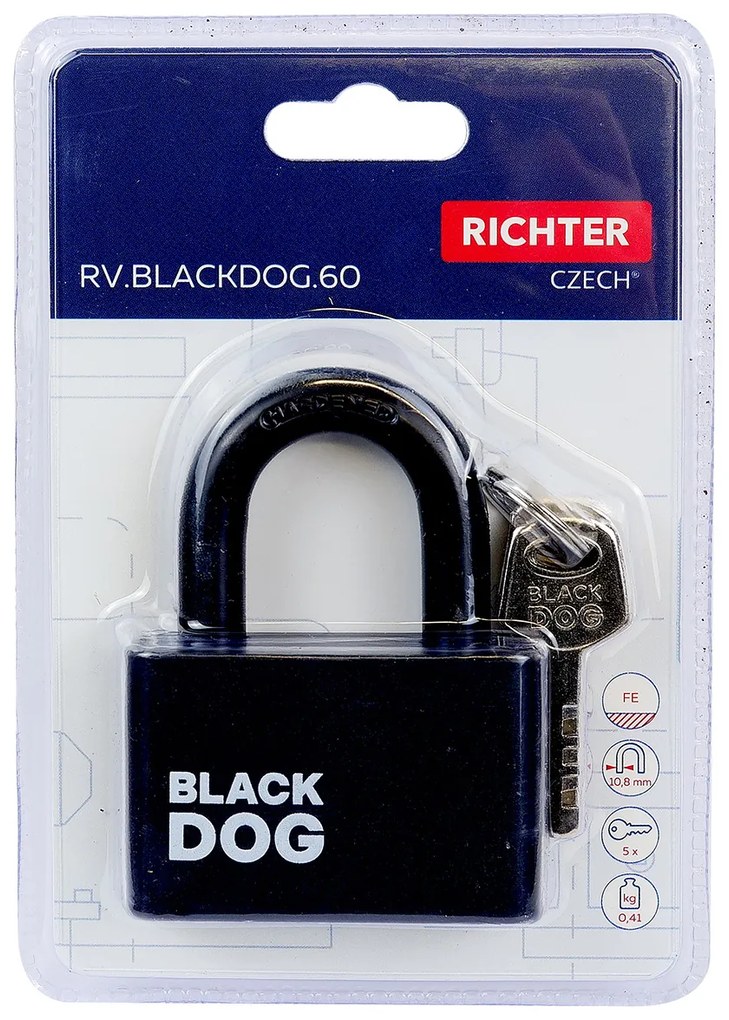 Lacăt din oțel RV.BLACKDOG.60