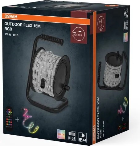 Osram - Bandă LED RGB reglabilă pentru exterior FLEX 15m LED/100W/230V IP65 + telecomandă