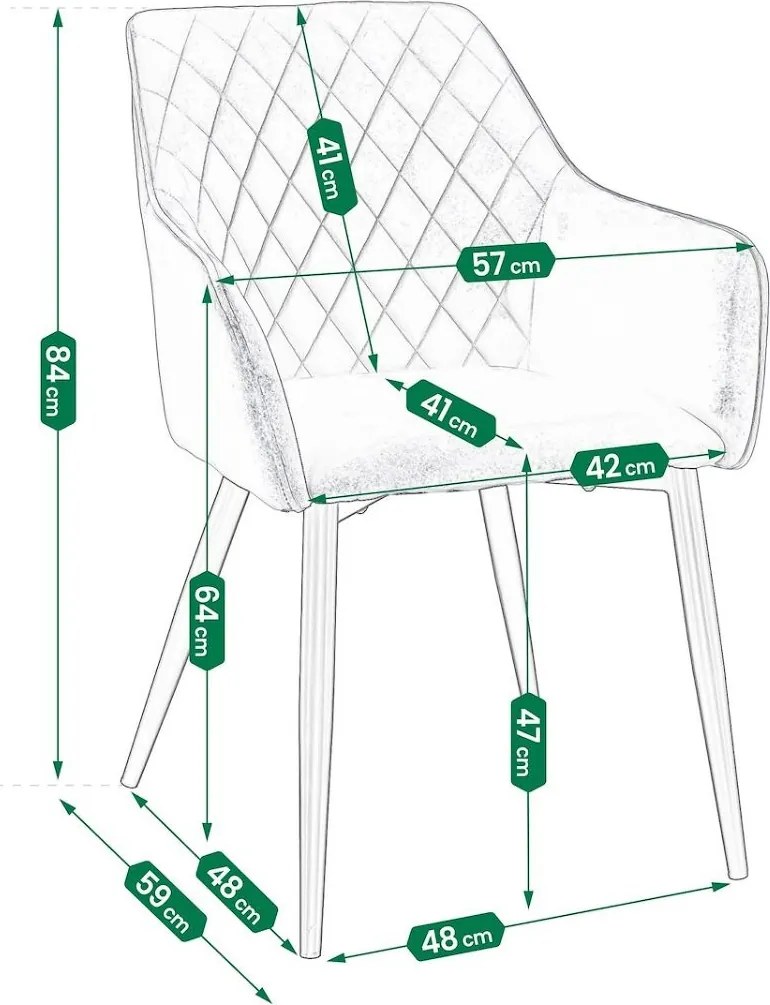 Scaun tapițat din catifea verde, APIS, cu picioare metalice – design modern, confortabil, brand Jumi