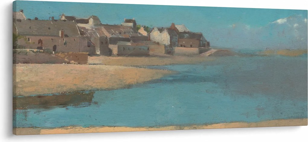 Tablou - Odilon Redon, Village by the Sea in Brittany, reproducere (120x50 cm)