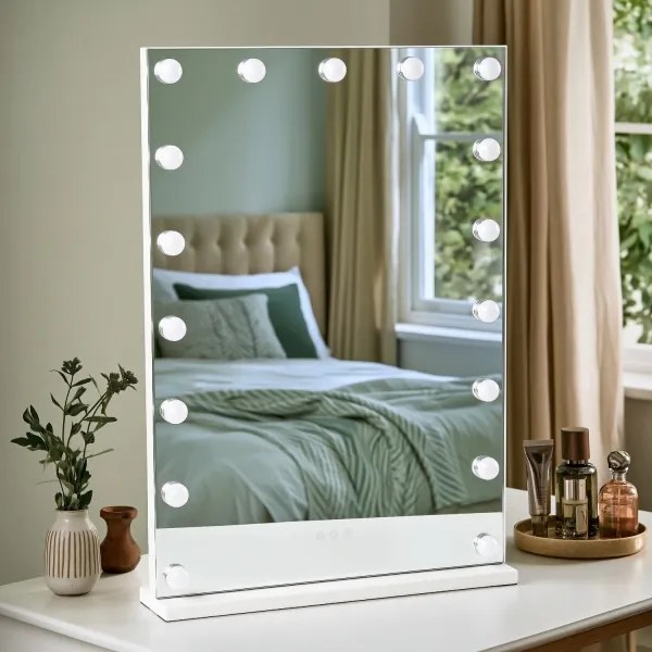 BRILAGI - oglindă LED reglabilă pentru machiaj HOLLYWOOD LED/15W/230V 55x77 cm albă