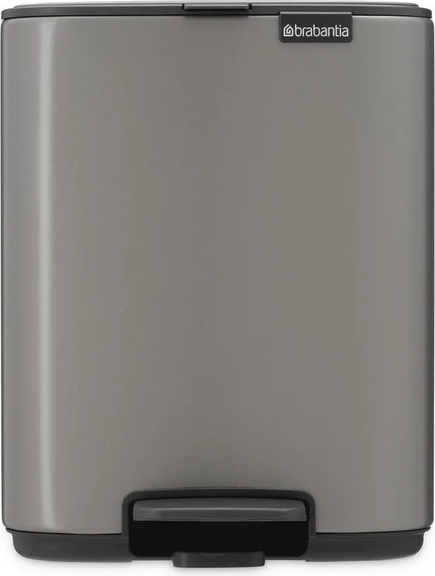 Coș de gunoi gri cu pedală din oțel 7 l Bo – Brabantia