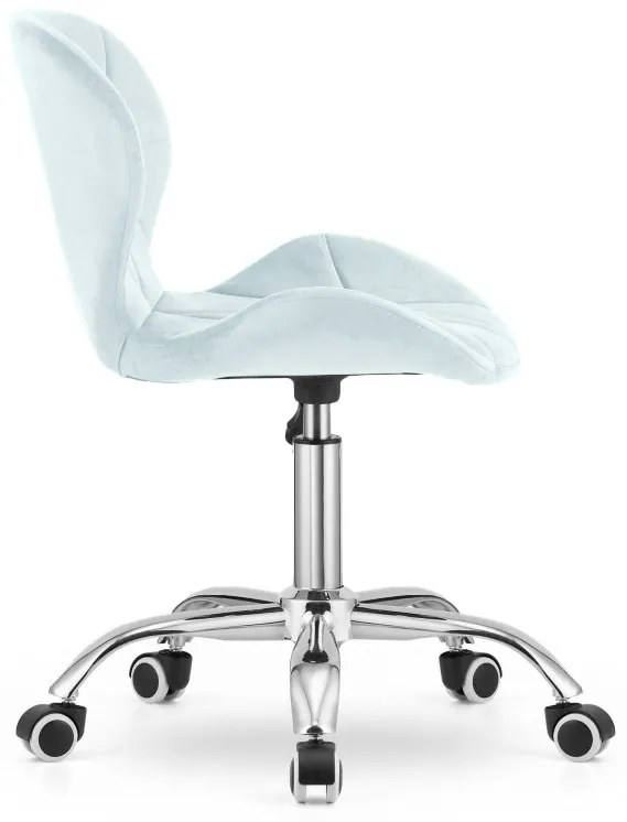 Scaun de birou AVOLA VELVET albastru deschis