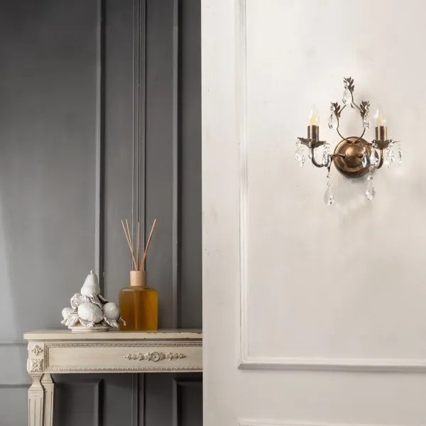 Aplică TERESA 2xE14/6W/230V bronz ONLI