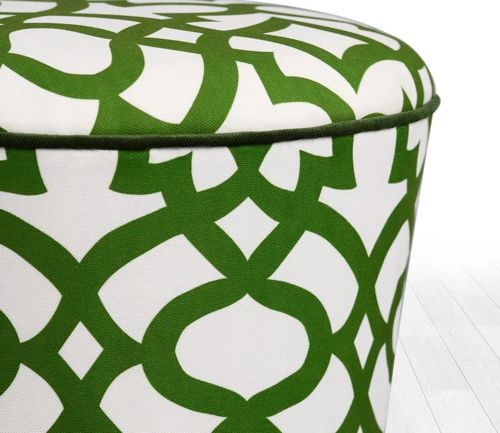 Taburet tapițat Moss - Green, White