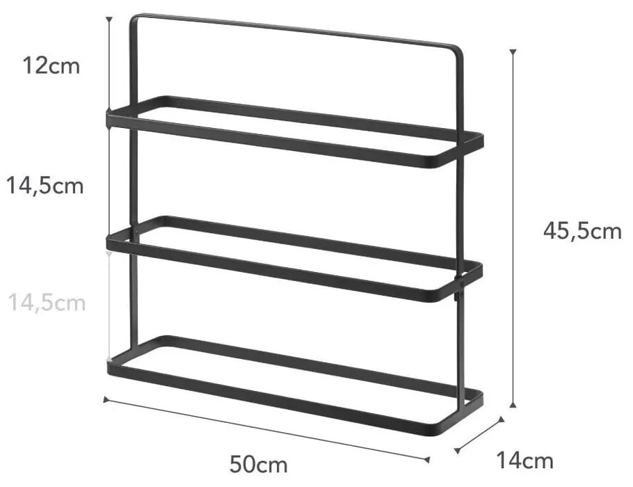 Pantofar negru din metal Tower Shoe Rack – YAMAZAKI