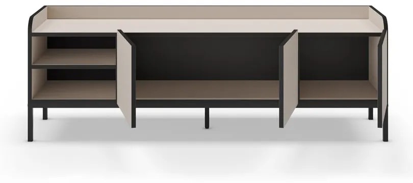 Comodă TV crem 160x55x42 cm Adara – Marckeric