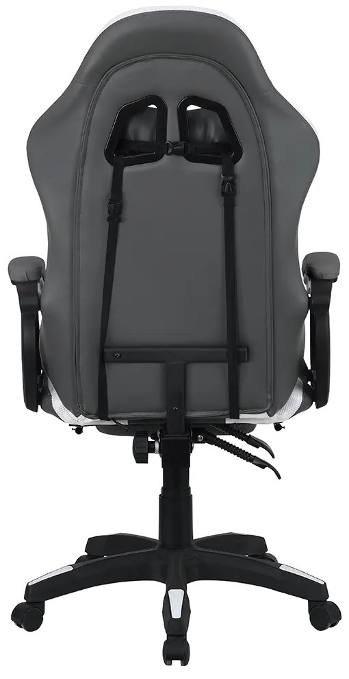 Fotoliu birou Juventa (cu RGB iluminat LED) (negru + alb). 1040136