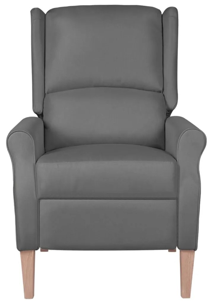 329258 vidaXL Fotoliu extensibil, gri deschis, material textil