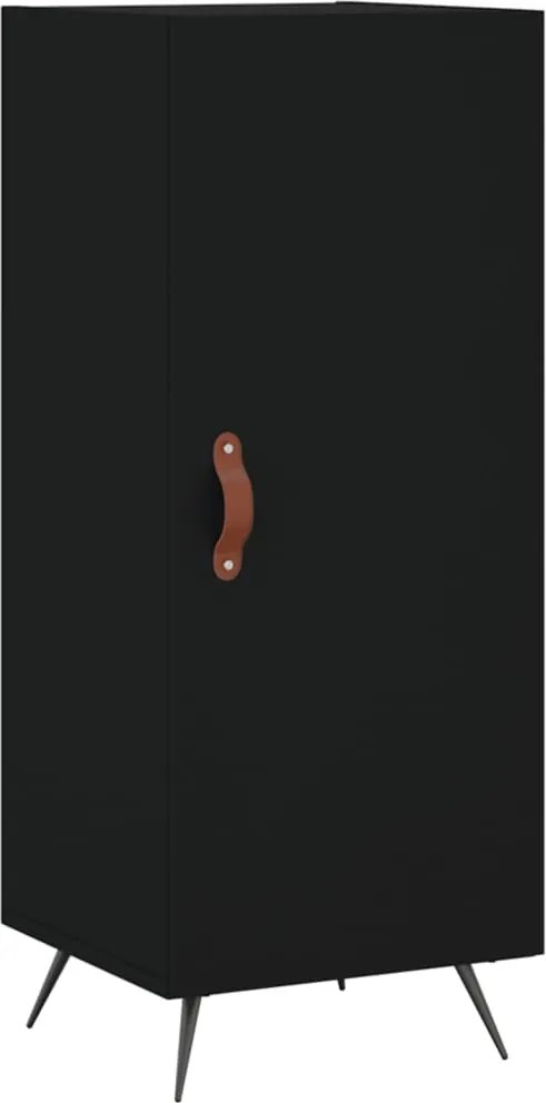 vidaXL Servantă, negru, 34,5x34x90 cm, lemn compozit