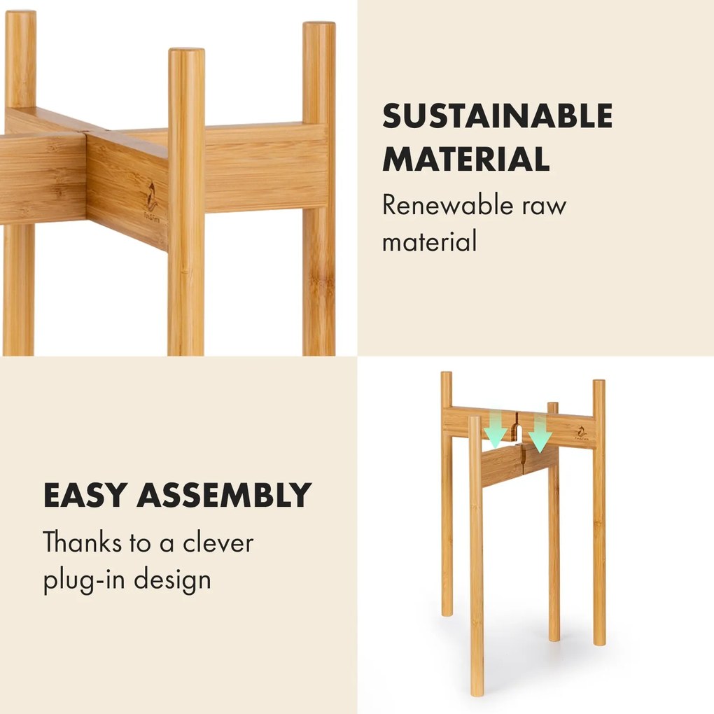 Zeist, suporturi pentru flori, 2 înălțimi, combinabile, design plug-in, naturale