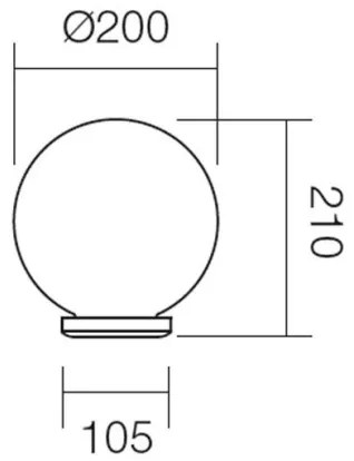 Abajur de rezervă Redo 9761 SFERA d. 20 cm IP44 alb