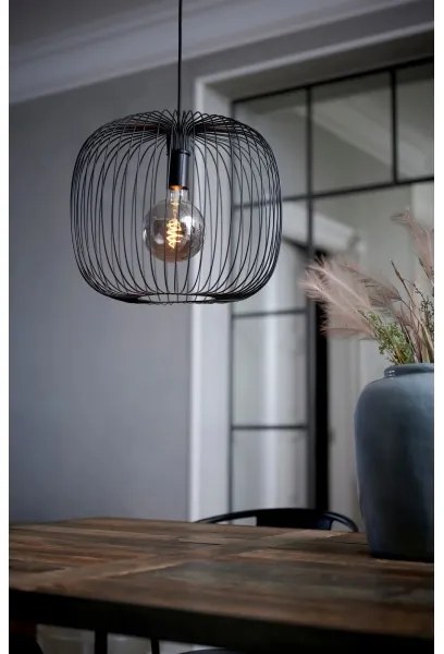 Nordlux - Pendul pe cablu BERONI 1xE27/60W/230V negru, diam. 40 cm