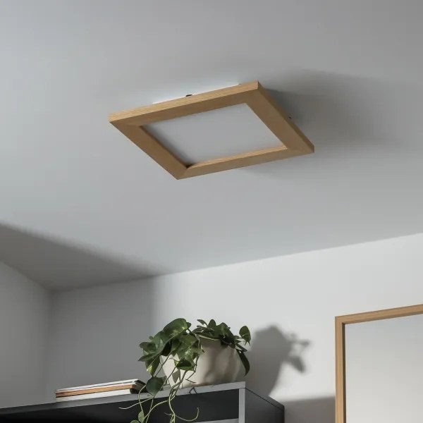 Plafonieră LED Brilagi SLIMFRAME WOOD LED/25W/230V 34x34 cm maro