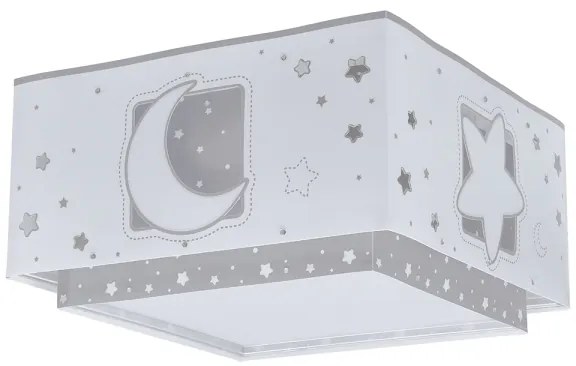 Plafonieră pentru copii MOONLIGHT 2xE27/60W/230V gri Dalber 63236E