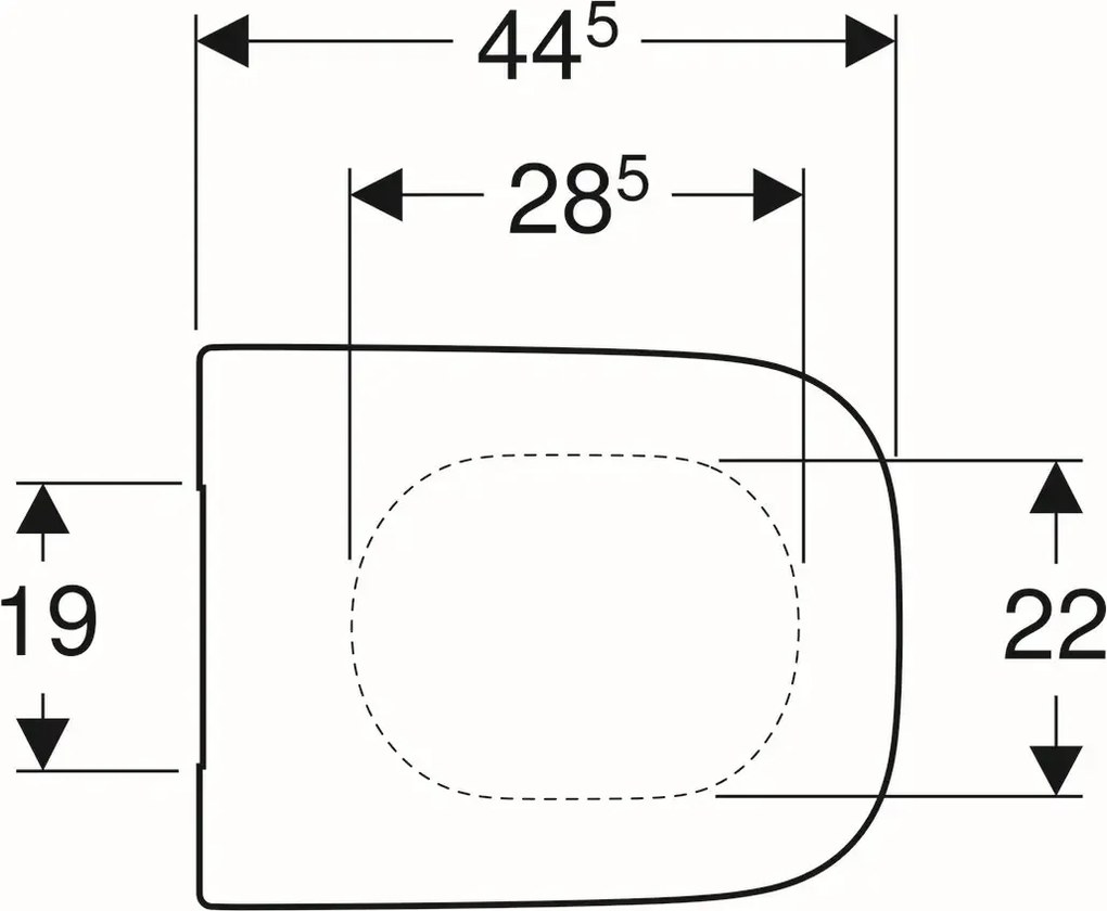 Capac vas wc duroplast, alb, Geberit Selnova Square