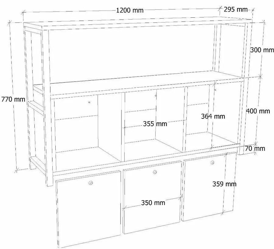Dulap Nero v2 Atlantic Pine and Black