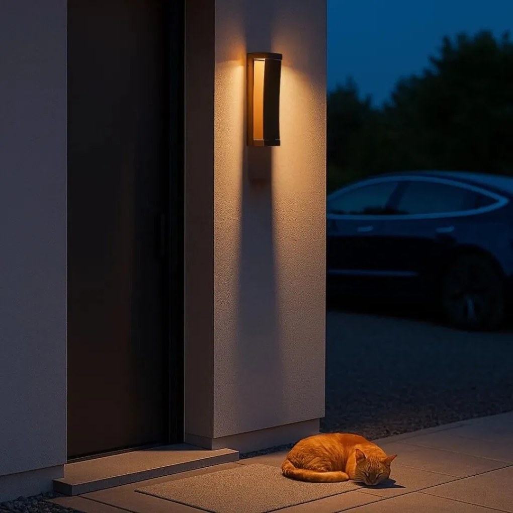 Aplica LED perete exterior IP65 Bradu maro