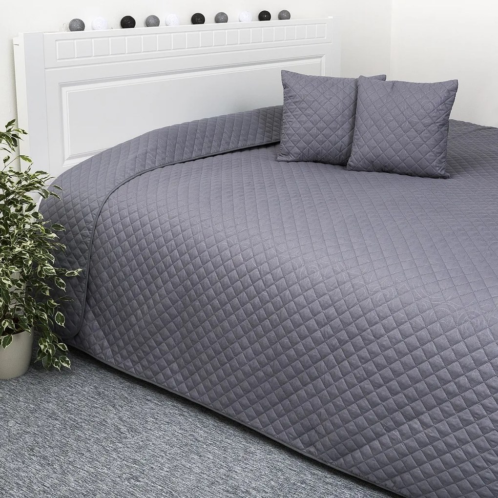 Cuvertură de pat 4Home Orient gri, 220 x 240cm, 2x 40 x 40 cm