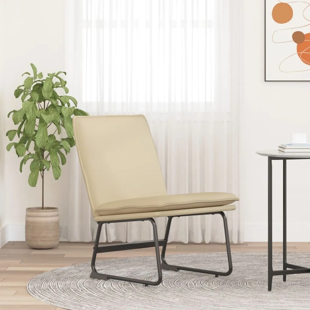 351318 vidaXL Scaun de relaxare, crem, 52x75x76 cm, material textil