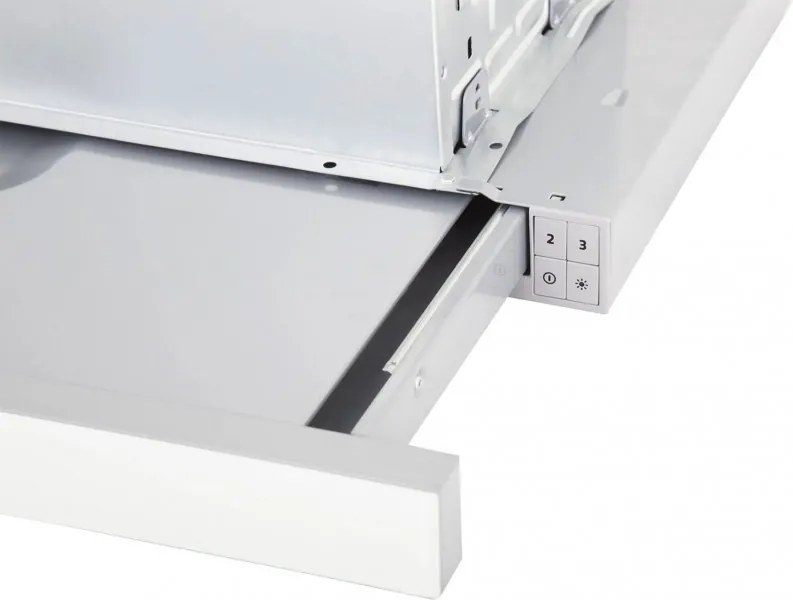 Hota de bucătărie încastrabilă Elica Elite 14 Lux GRVTWH 60, 121 W, 60 cm, Clasa D, 304 m³/h, iluminare LED, Gri/Alb