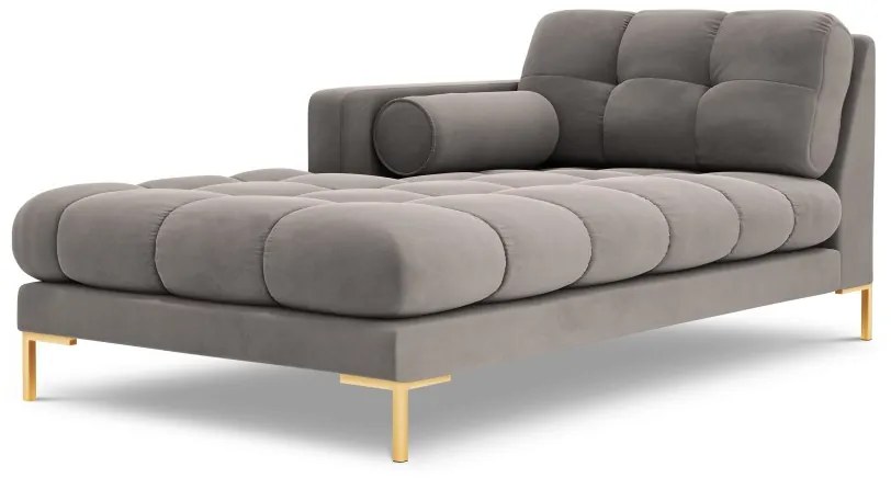 Sezlong tapitat Bali velvet/picioare gold – L185 x l102 x h75