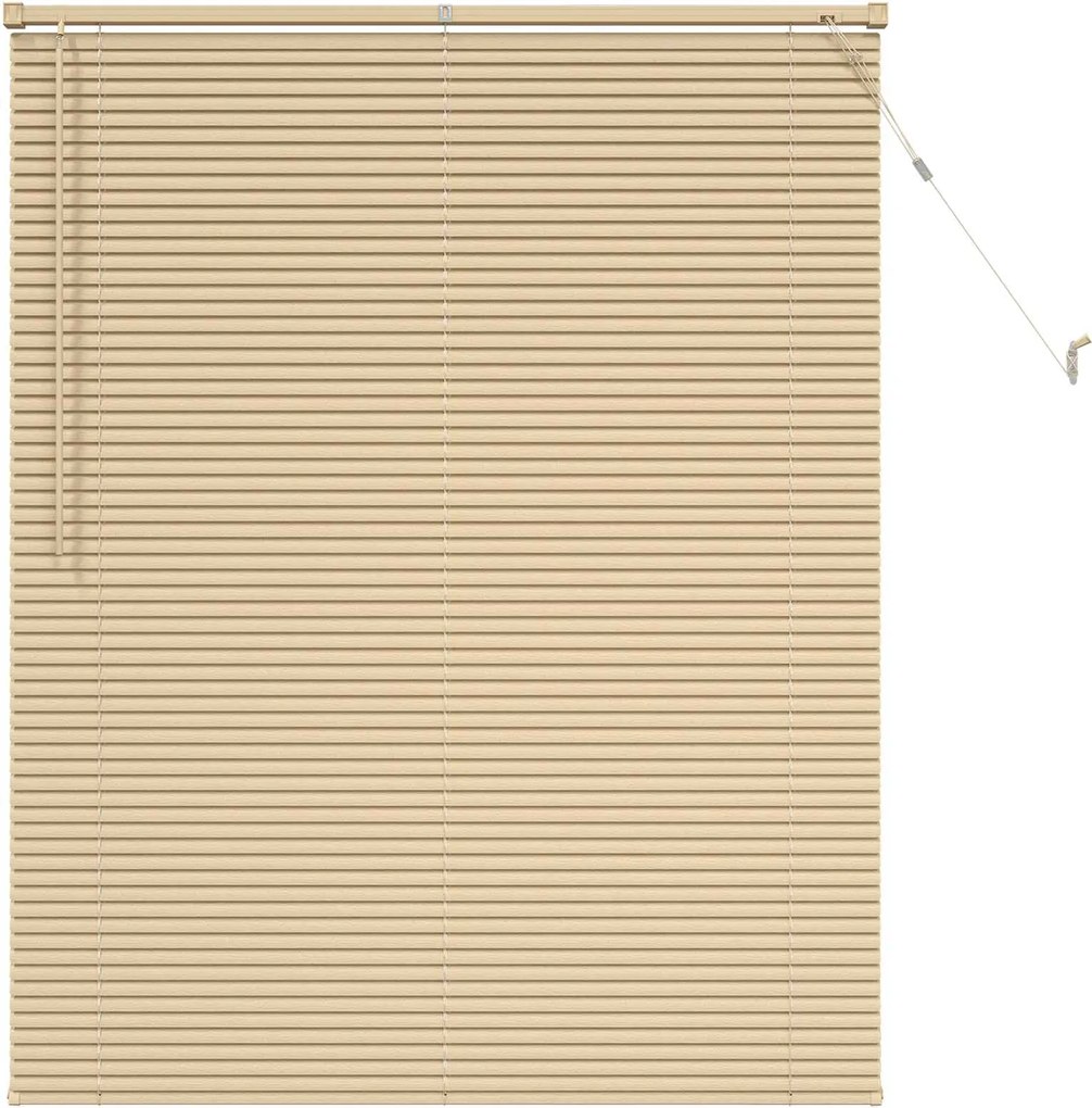 vidaXL Jaluzea venetiană Manual Maro Deschis cu Model 150 x 110 cm PVC