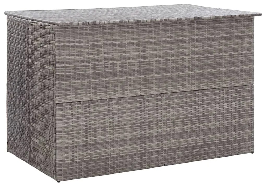 46467 vidaXL Ladă de depozitare de grădină, gri, 150x100x100 cm, poliratan
