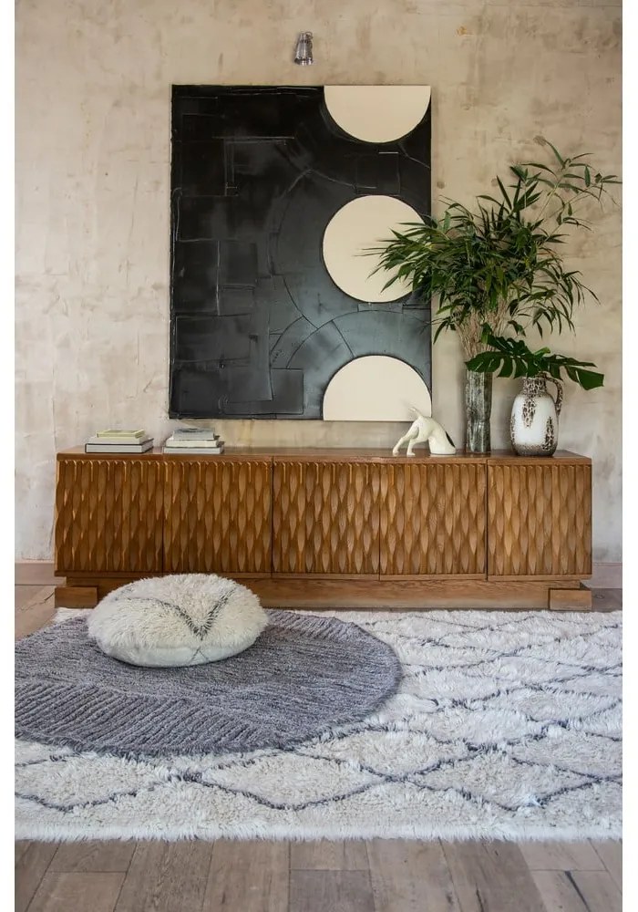 Covor crem lavabil/țesut manual din lână 200x300 cm Berber Soul – Lorena Canals