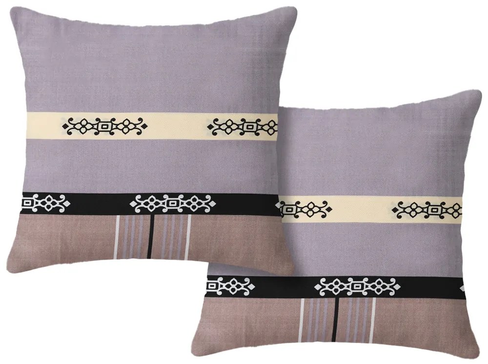 Set 2 bucati fete de perna decorative DANIELA 45x45 cm, bej